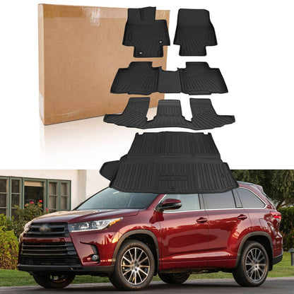 Bethesda Industrial For Toyota Highlander 2020-2025 Cargo Mats Floor Mats Backrest Mat Trunk Liners