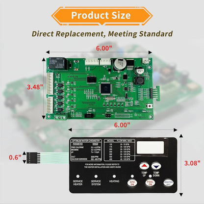 Bethesda Industrial Control Board Kit w/ 472610Z Switch Pad For Pentair Master Temp 400 42002-0007S