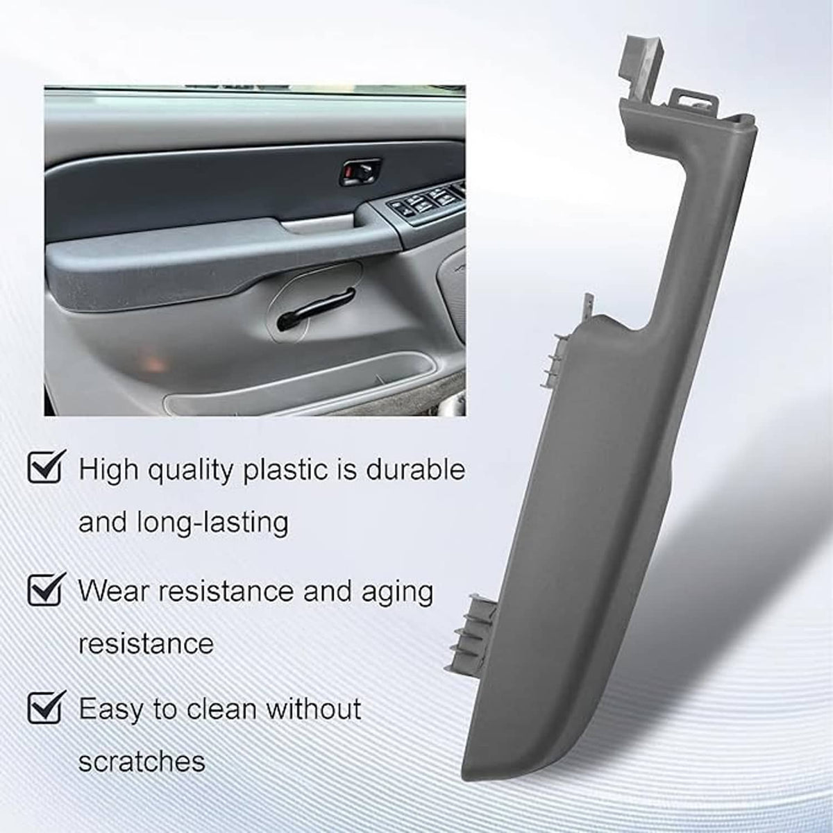 Bethesda Industrial Gray Left Side Front Door Armrest For 99-06 Chevrolet Silverado GMC Yukon