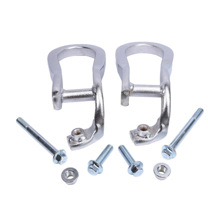 Bethesda Industrial Pair Chrome Tow Hooks Kit 84072464 For 2015-2019 Silverado Sierra 2500HD& 3500HD