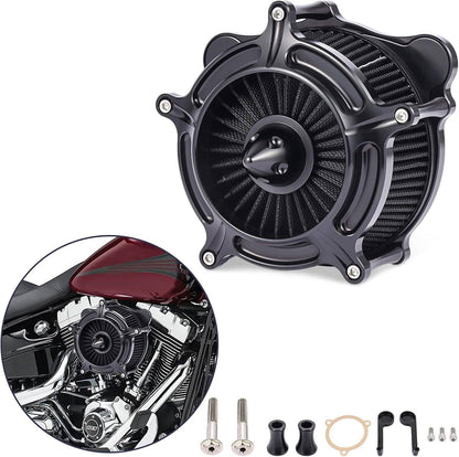 Bethesda Industrial Black Air Cleaner Intake Filter For Harley Touring Road King Street Glide 08-16