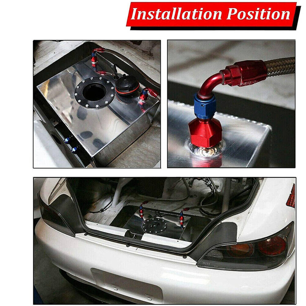 Bethesda Industrial 2.5 Gallon Aluminum Level Racing Sender Drift Fuel Cell Gas Tank Universal