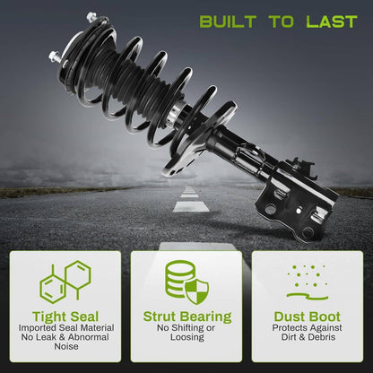 Bethesda Industrial Set Front Complete Struts Shocks & Coil Springs For 2010-2015 Toyota Prius 1.8L