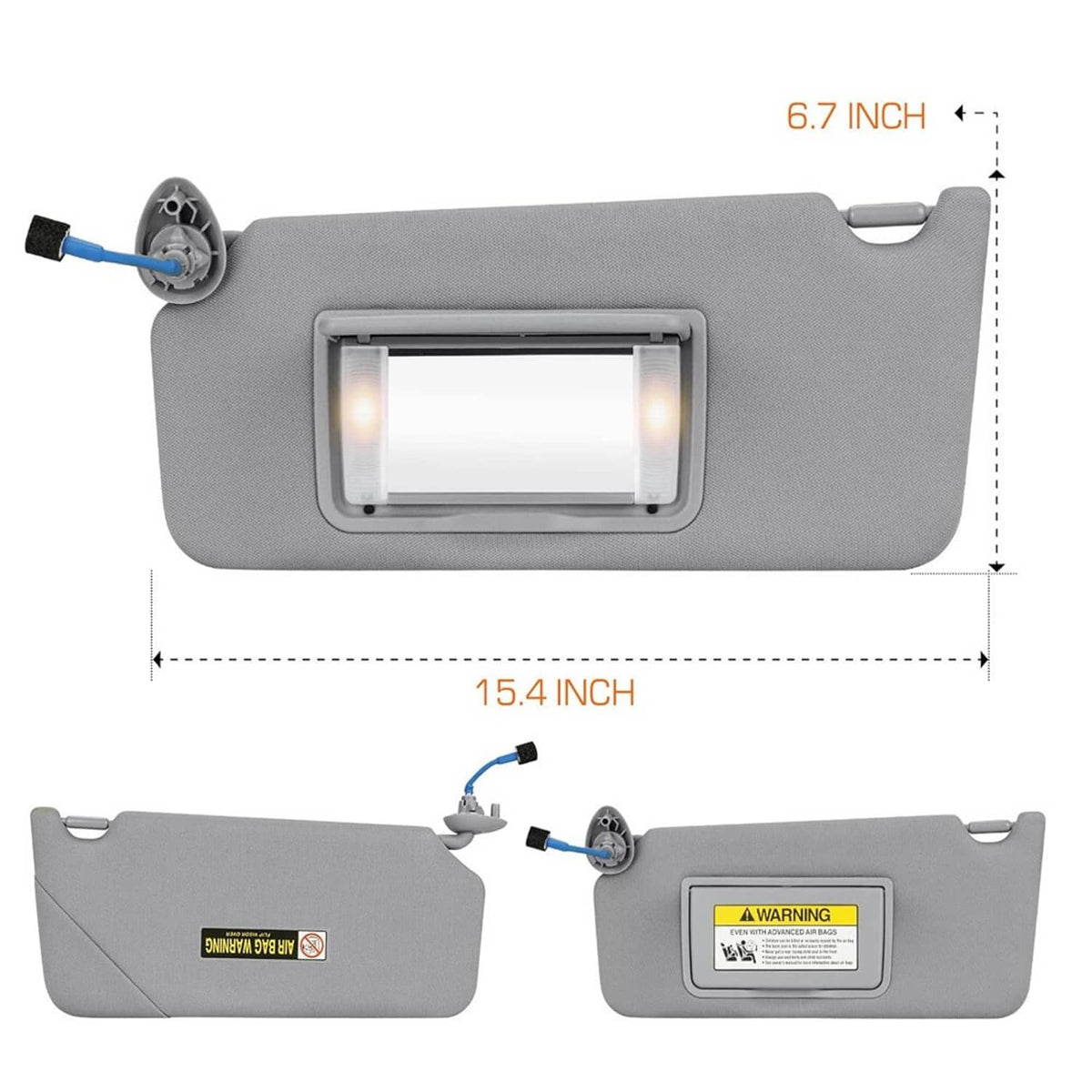 Bethesda Industrial 2Pcs Sun Visor w/LED Light Mirror For 2008-2017 Honda Accord 83280-TA5-A51ZA
