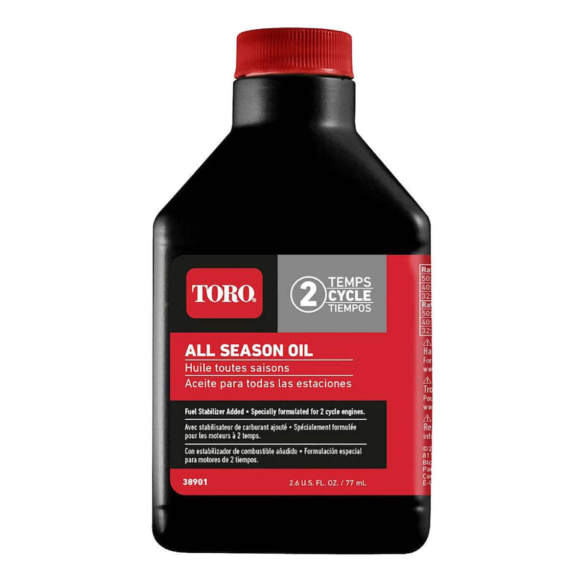 Bethesda Industrial 12PK Toro 38901 All Season 2-Cycle Engine Oil w/ Fuel Stabilizer 2.6 OZ