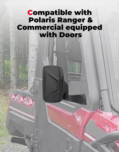 Bethesda Industrial Pair UTV Side View Mirrors Door Mounted for Polaris Ranger 1000 Crew XP SP 570
