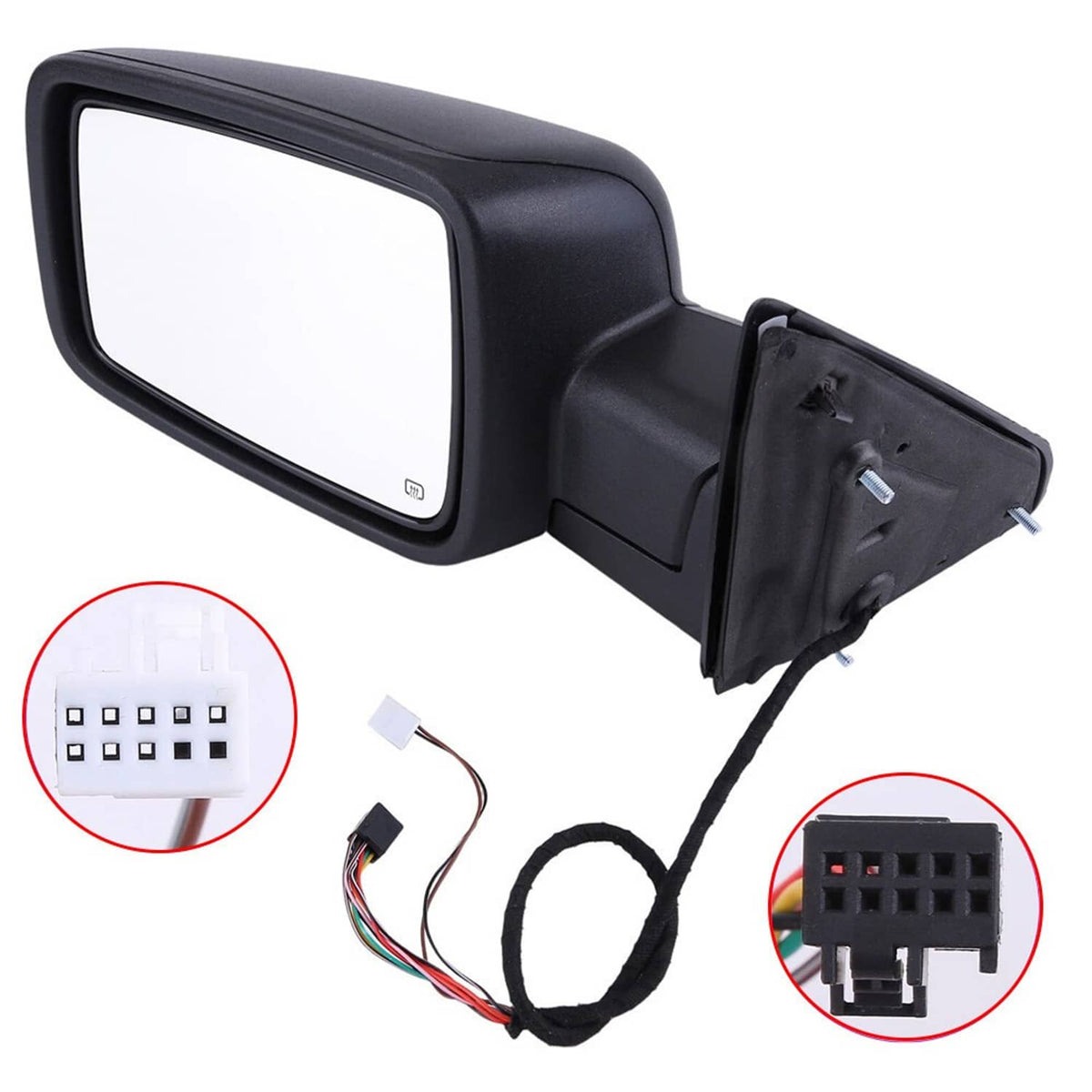 Bethesda Industrial Left / Driver Manual Fold+Heated+Temp Sensor Mirror For 2013-2019 Dodge Ram 1500