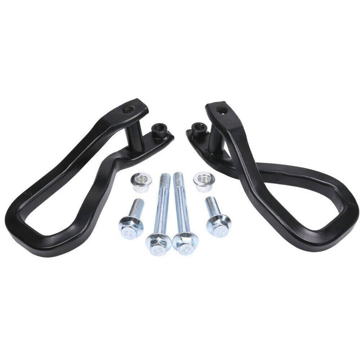 Bethesda Industrial 2Pcs Front Tow Recovery Hooks Set w/Bolts For 2019-2021 GMC Sierra 1500 Black