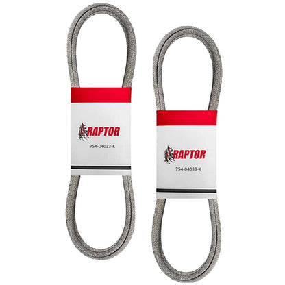Bethesda Industrial 2PK Raptor Heavy Duty Belt for Cub Cadet 754-04033 954-04033 954-04033A
