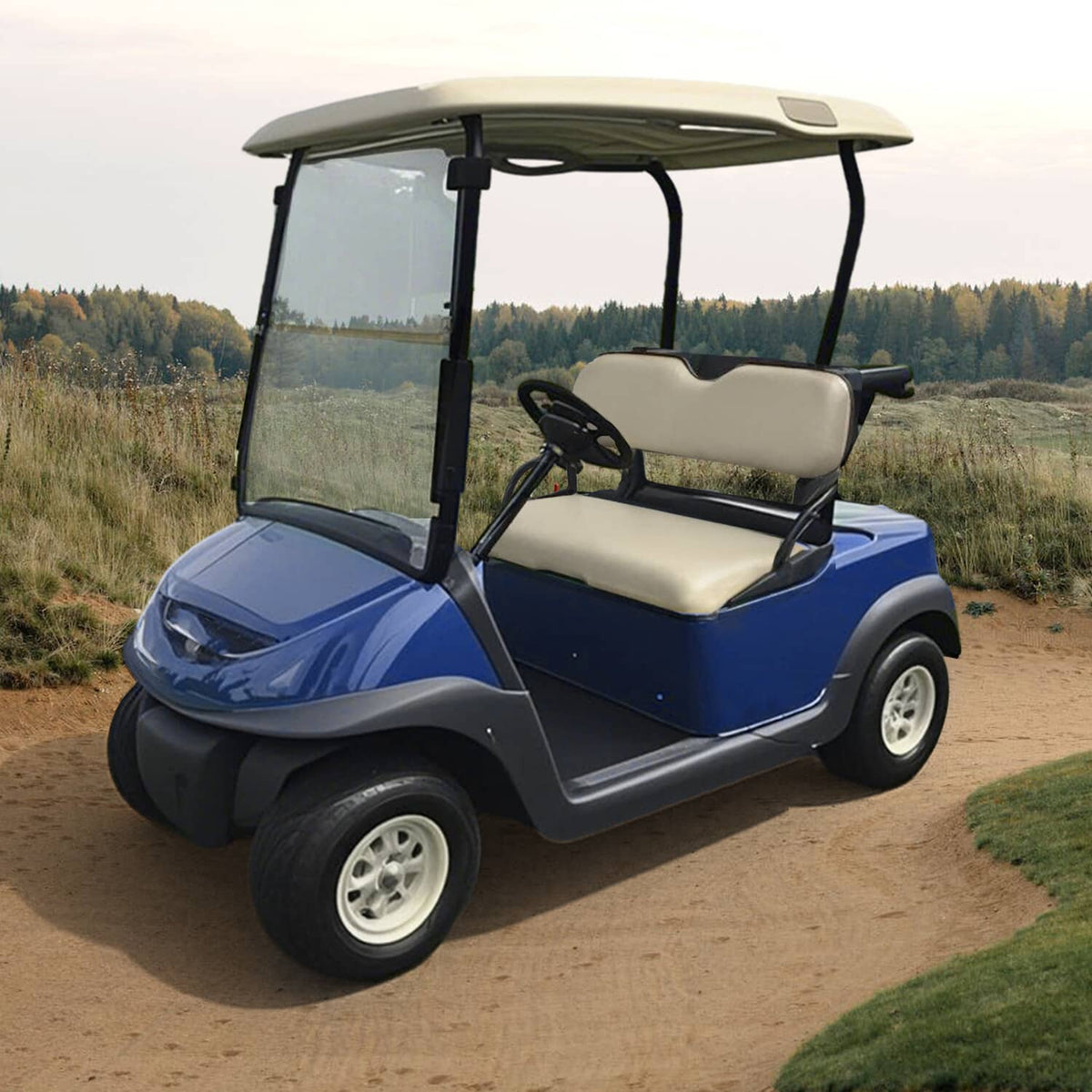 Bethesda Industrial Front Seat Bottom Cushion Assembly Set Golf Cart For EZGO RXV 2008-UP Models