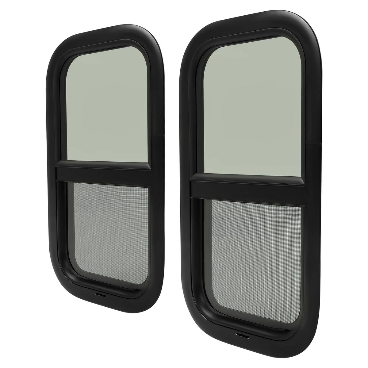 Bethesda Industrial 2 Pack 12"L x 22"W Wall Vertical Sliding RV Window Cargo Trailer W/Trim Kit
