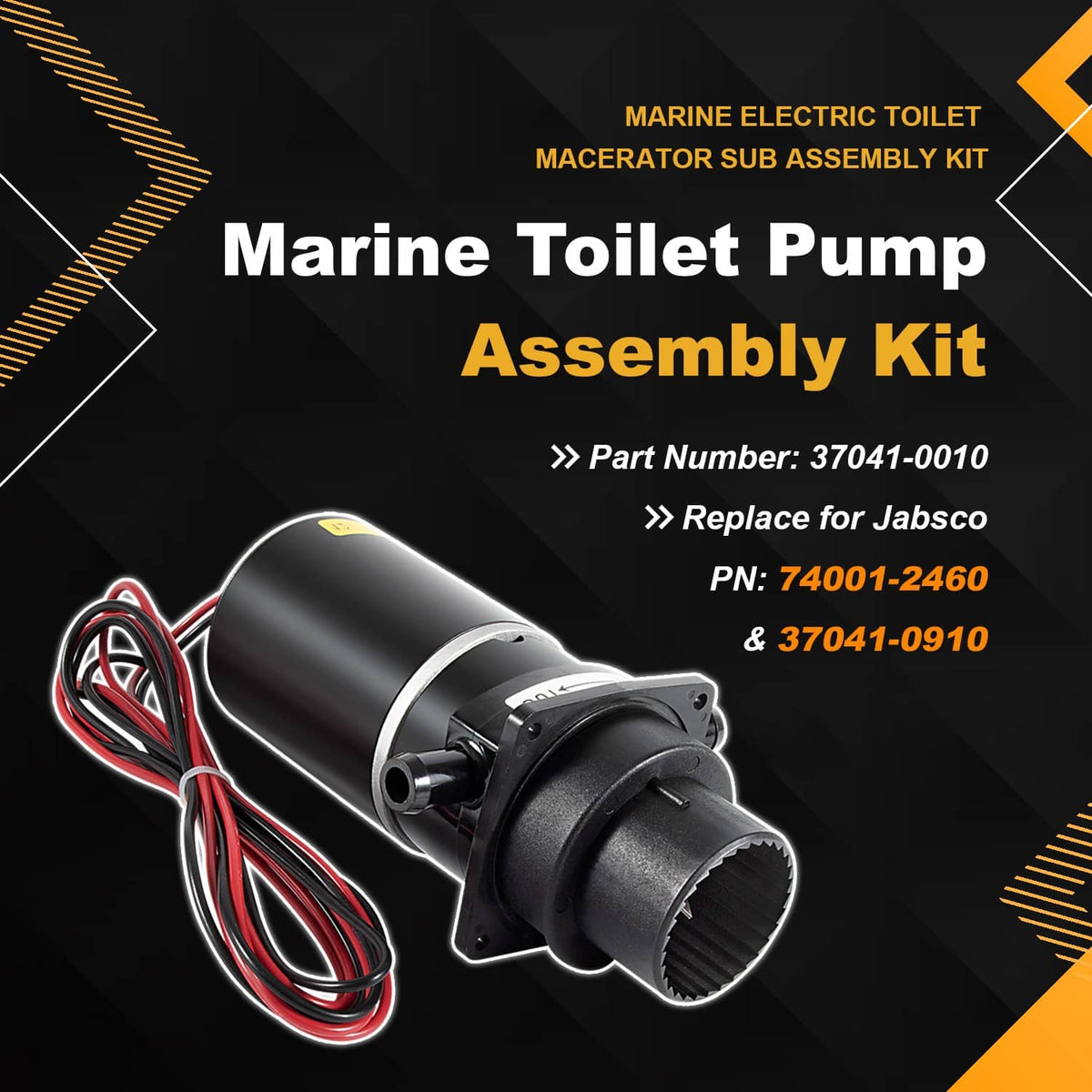 Bethesda Industrial Replace for 37041-0010 Marine Electric Toilet Macerator Sub Assembly Kit 12-Volt