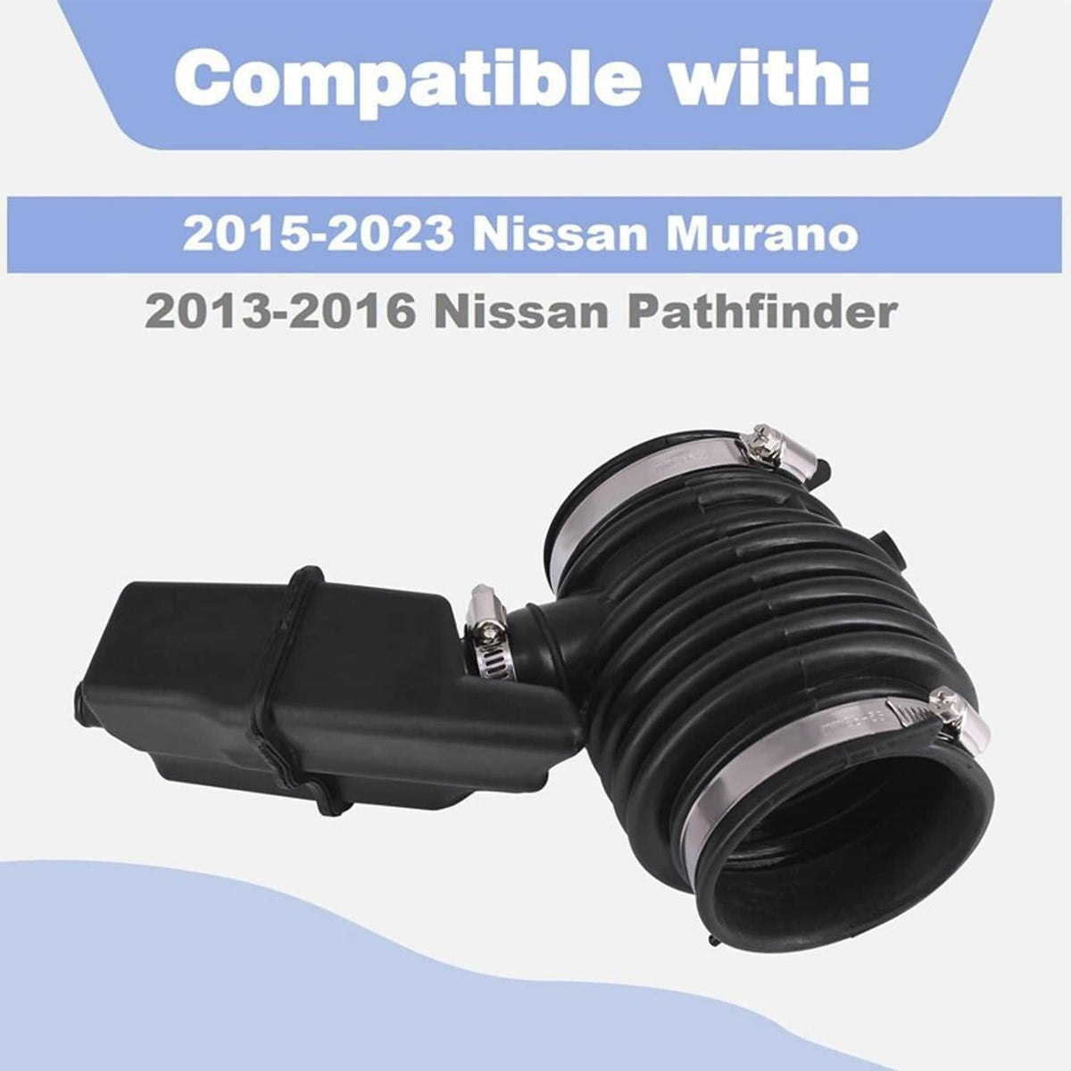 Bethesda Industrial Black Engine Air Intake Duct Hose For 2013-16 Nissan Pathfinder 3.5L 16576-3JA0A