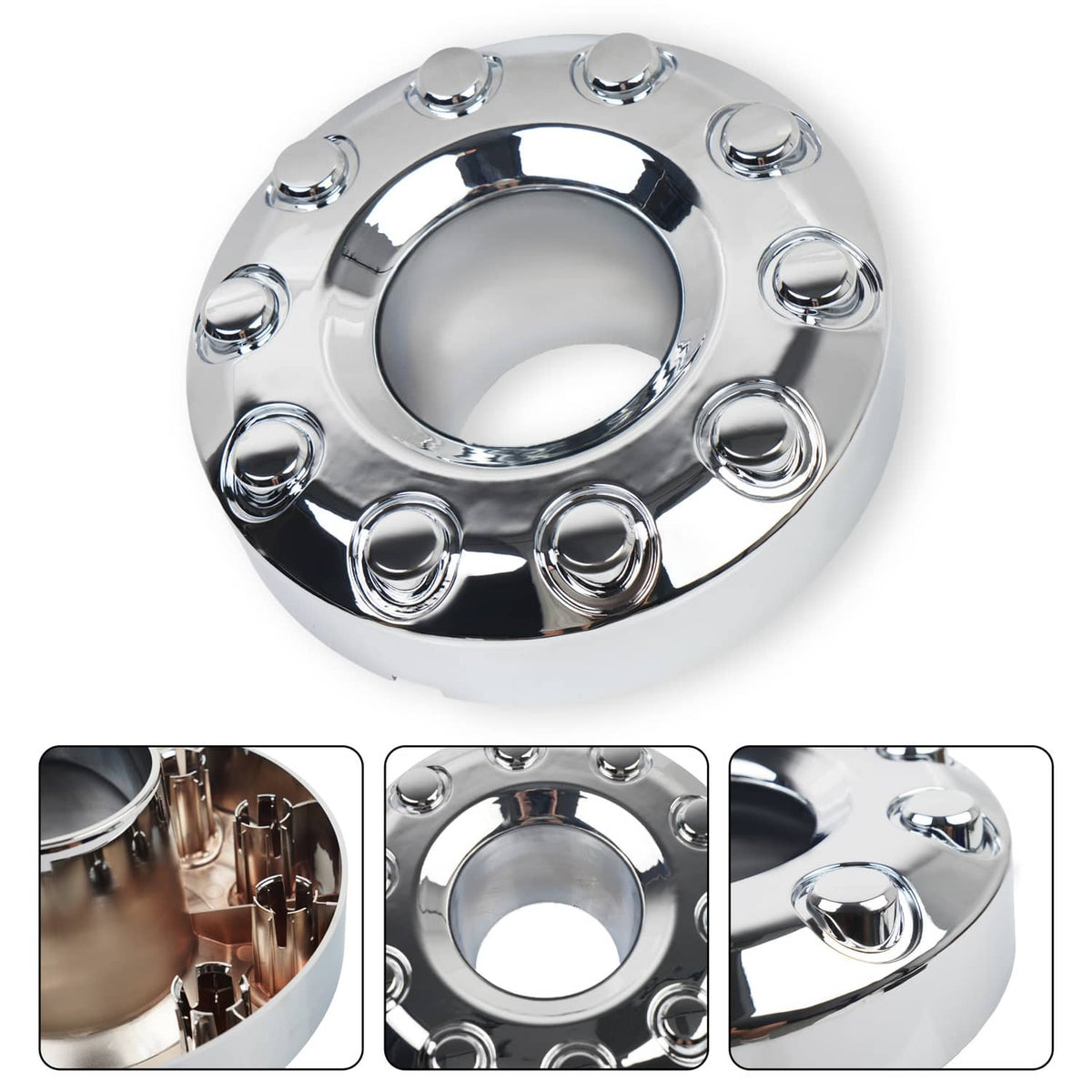 Bethesda Industrial 2Pcs Wheel Center Hub Caps Dually 10 Lug For 2005-2017 Ford F450 F550 Super Duty