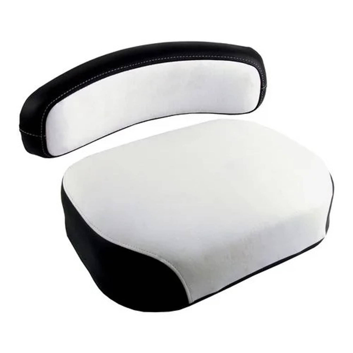 Bethesda Industrial Seat Cushion Set - 2 Piece Deluxe Style Vinyl Black/White fits International