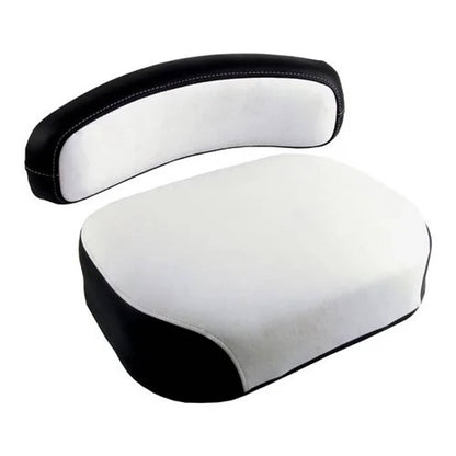 Bethesda Industrial Seat Cushion Set - 2 Piece Deluxe Style Vinyl Black/White fits International