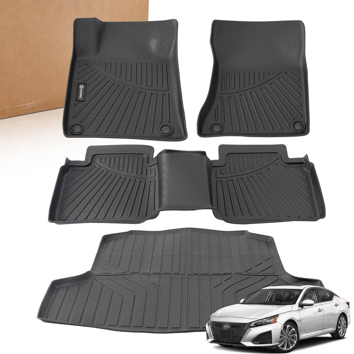 Bethesda Industrial All Weather 2 Row Floor Mat & Trunk Cargo Liner Set for 2019-2025 Nissan Altima