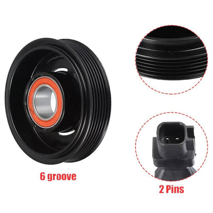 Bethesda Industrial A/C Compressor Clutch Kit Coil Pulley For 2012-2018 Jeep Wrangler 6 CyL 3.6L