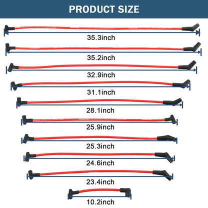 Bethesda Industrial FOR SMALL BLOCK FORD 289-302 Small HEI Distributor + SPARK PLUG WIRES