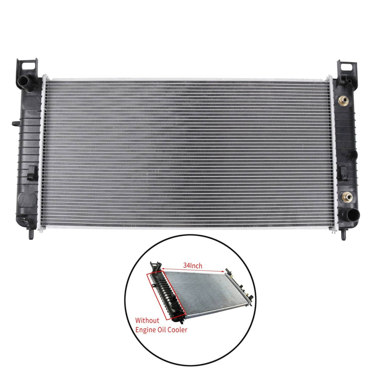 Bethesda Industrial 34 Inch Core Radiator For Chevy Silverado Suburban Cadillac Avalanche Escalade
