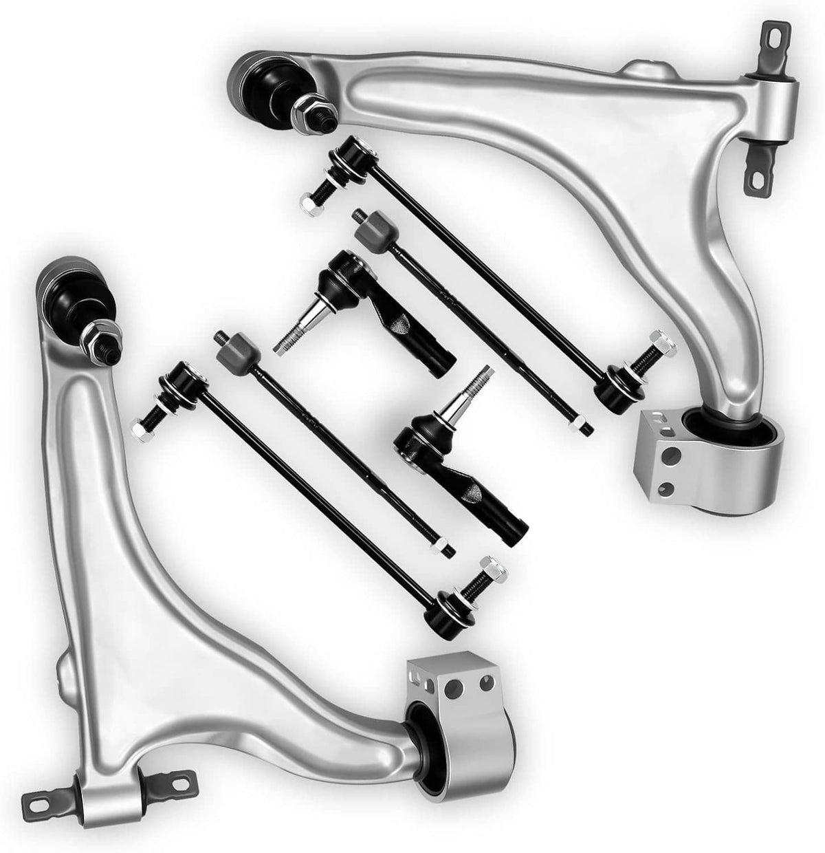 Bethesda Industrial 8Pcs Control Arm Ball Joint Tie Rod Sway Bar Link L&R for 2010-2016 Cadillac SRX