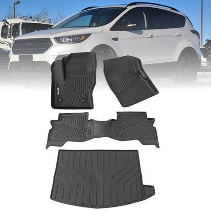 Bethesda Industrial 4Pcs Floor Mats & Cargo Liner for 2013 2014 2015 2016 2017 2018 2019 Ford Escape