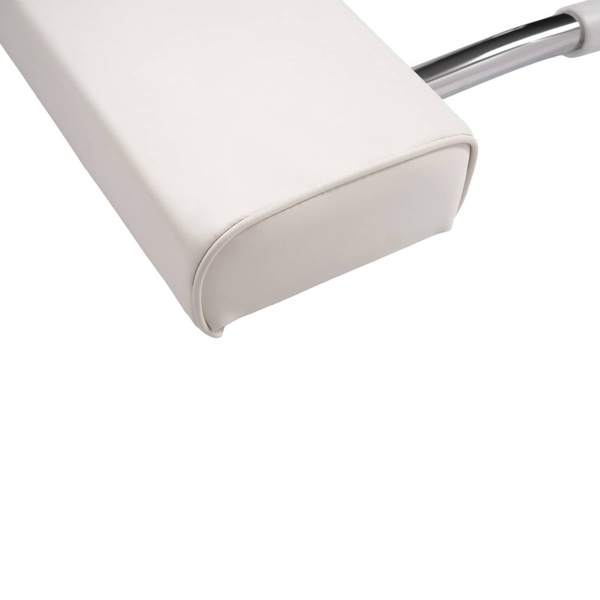 Bethesda Industrial For Universal Boat Seat Backrest W/Folding Arms Leaning Post White + Silvery