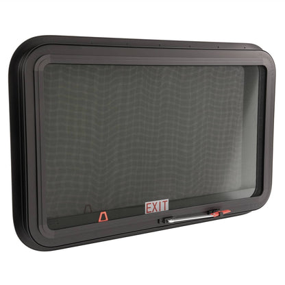 Bethesda Industrial For Camper RV Window 36" W x 22" H Push Out Emergency Exit Window Tined Glass