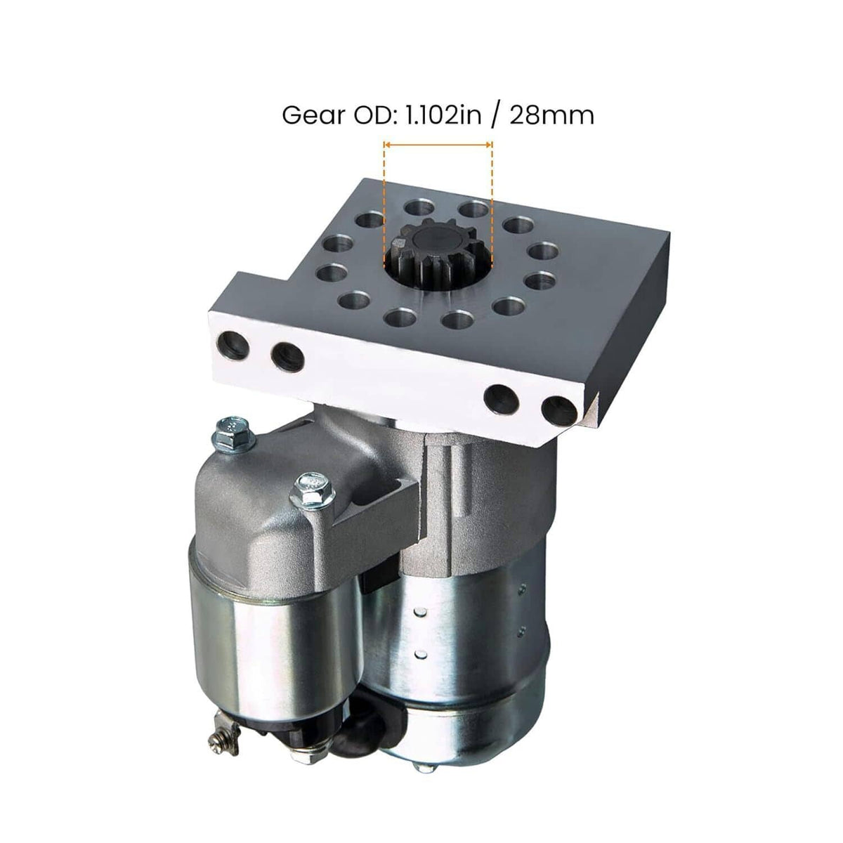 Bethesda Industrial Starter Motor for Chevy SBC BBC GM Super Mini High Torque 1.4KW CW 12V 10 Teeth