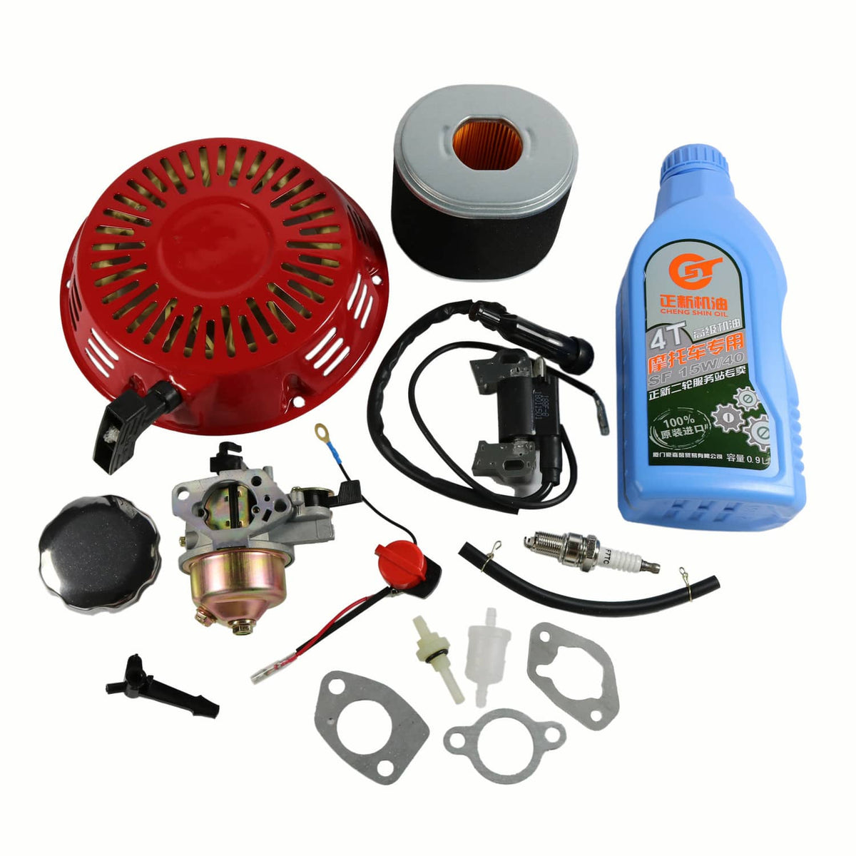 Bethesda Industrial For Honda GX270 GX240 Recoil Carburetor Spark Plug Ignition Coil Air Filter Kit