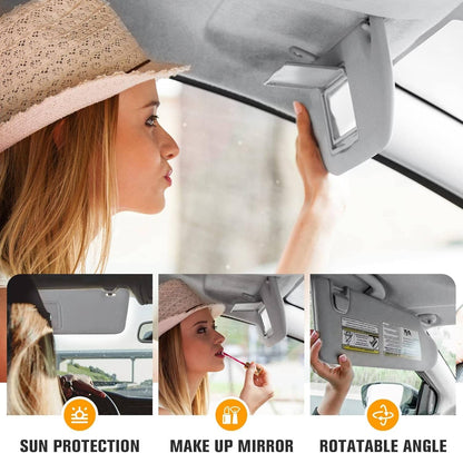 Bethesda Industrial Pair Sun Visor Left & Right Side With Sunroof Gray For Toyota Camry 2007-2011