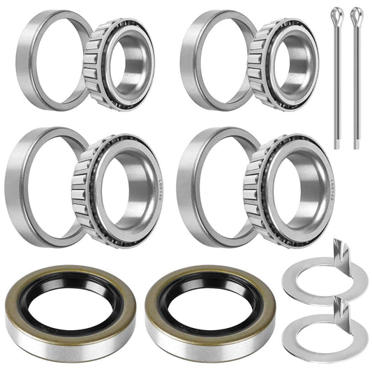 Bethesda Industrial 2Pcs Trailer Hub Race & Bearings Kits L44649/L44610, L68149/L68111 For 3500#Axle