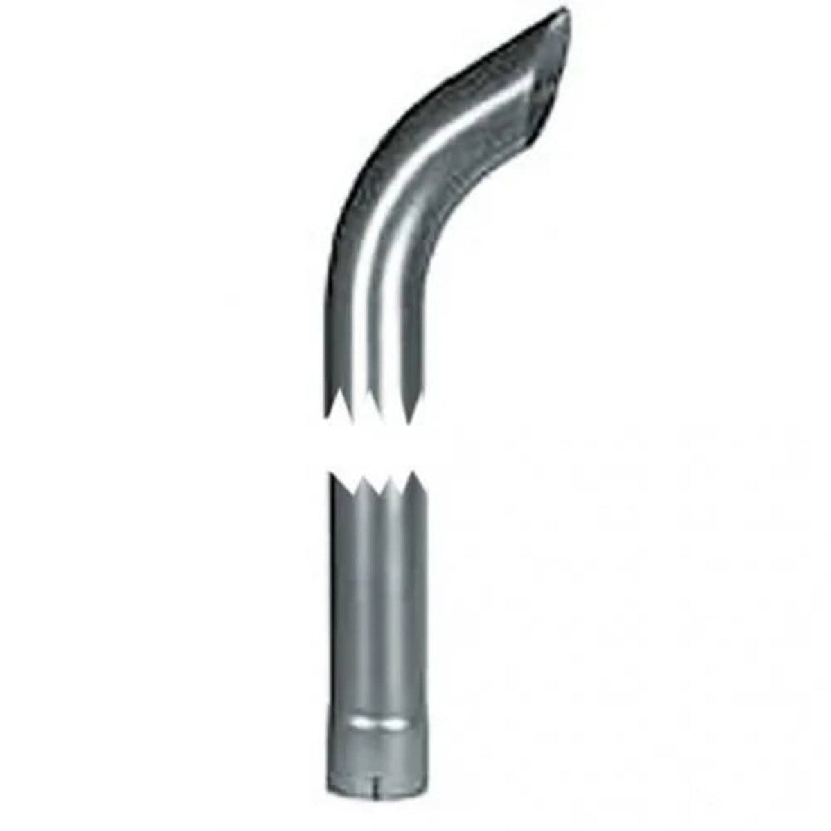Bethesda Industrial Exhaust Stack - 1-1/2" x 24" Curved Chrome