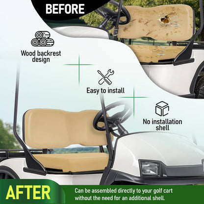Bethesda Industrial Front Seat Assembly Bottom&Back Cushion For Club Car DS 2000.5-UP Tan Golf Cart