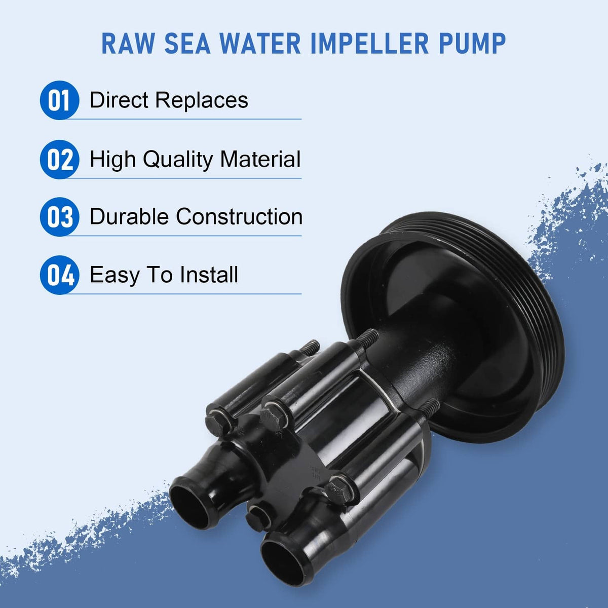 Bethesda Industrial Raw Sea Water Pump & Pulley 46807151A9 for MERCRUISER 4.3L 5.0L 5.7L 6.2L 7.4L