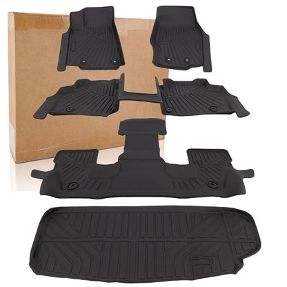 Bethesda Industrial All Weather Front Rear Floor Mats & Cargo Liners For Jeep Grand Cherokee L 21-25