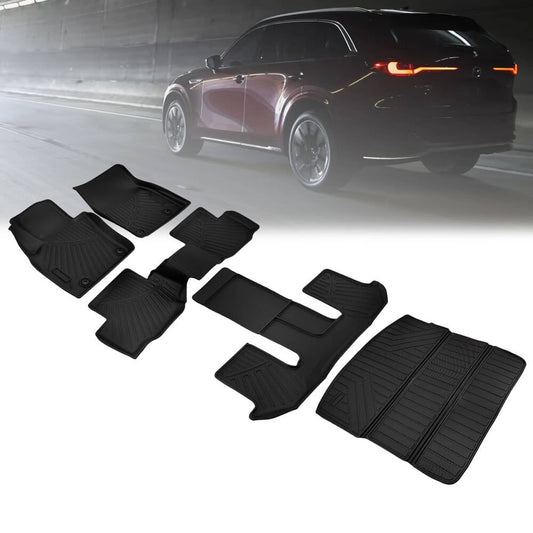 Bethesda Industrial Full Set Floor Mats&Trunk Cargo Liner For Mazda CX-90 7 Seaters 3 Row 2024-2025