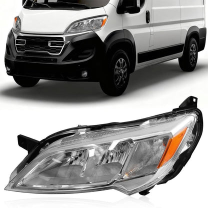 Bethesda Industrial Pair Left+Right Halogen Headlights For 2023-2026 Dodge Ram Promaster 1500 2500