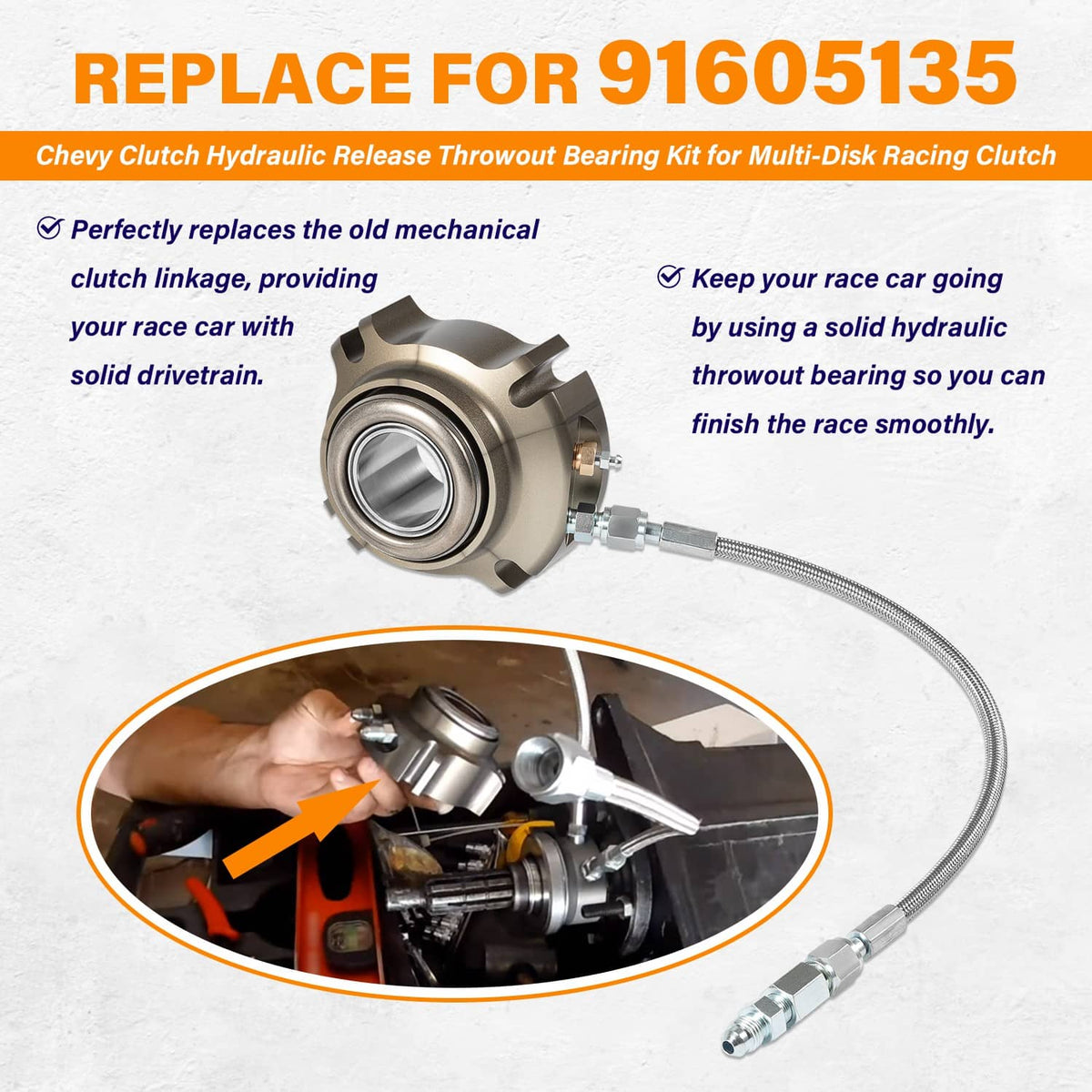 Bethesda Industrial Racing Clutch Hydraulic Throwout Bearing 91605135 for Chevy Release Bearing
