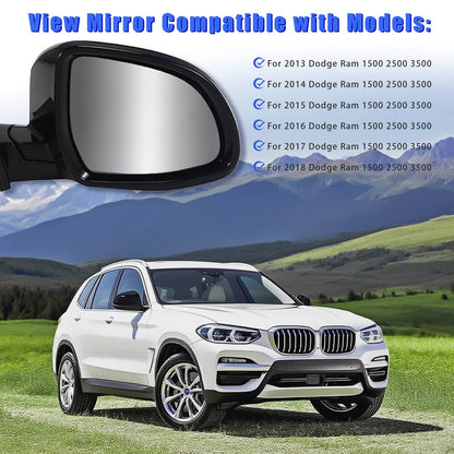 Bethesda Industrial Fits BMW 320i 330i 330e 2019-2023 Passenger Right Mirror With Blind Spot Black