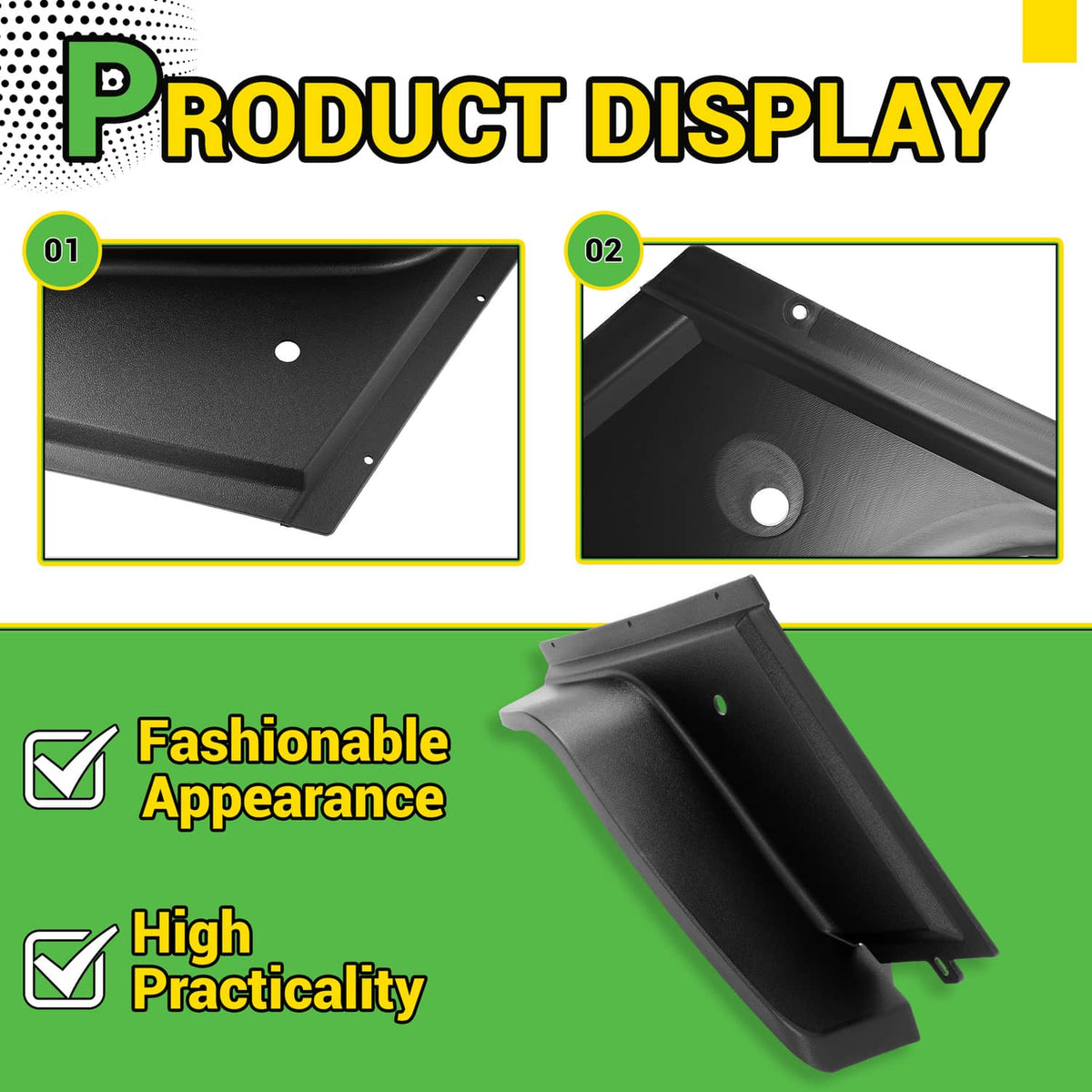 Bethesda Industrial Golf Cart Front Driver Side Fender Flare Set For EZGO ST MPT Workhorse 99-13