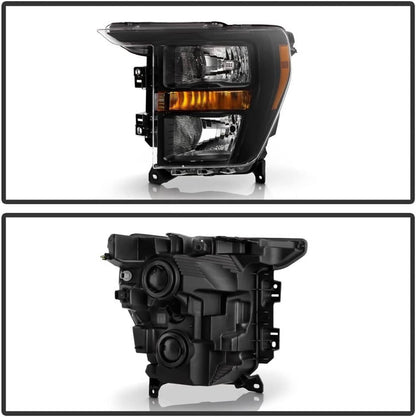 Bethesda Industrial For 2021 2022 2023 Ford F150 Halogen Black Headlights Headlamps Pair Left+Right