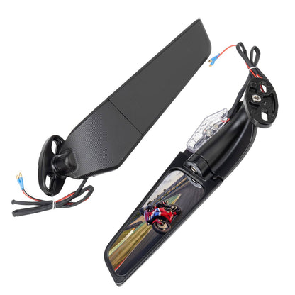 Bethesda Industrial For Honda CBR 1000RR 600RR Rotation Rearview Wind Wing Mirrors w/ Turn Signals