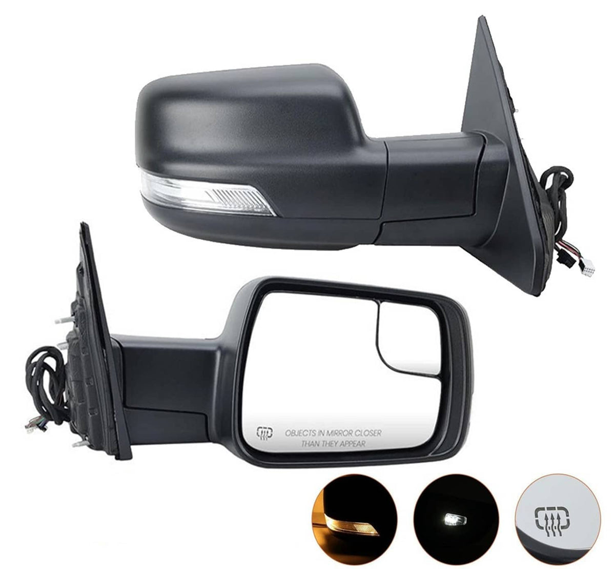 Bethesda Industrial Right Heated Mirror w/Power Fold Signal Light For 2019-2024 Ram 1500 68276500AH