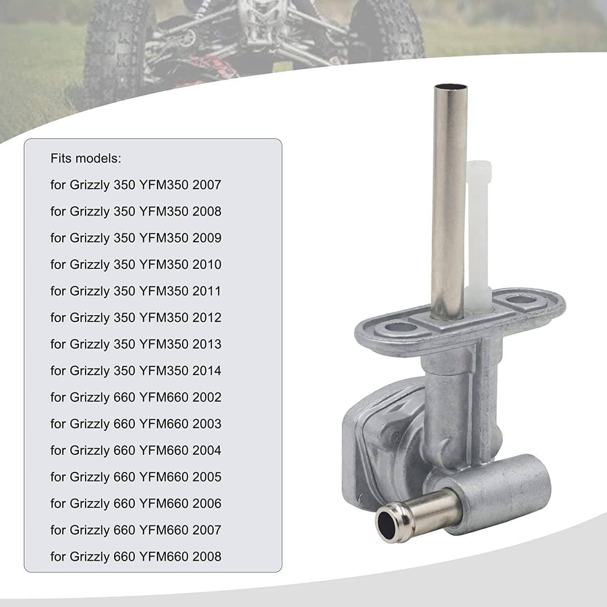 Bethesda Industrial Fuel Valve Petcock Tank Switch and Lever Screw For Yamaha Grizzly YFM660 02-08
