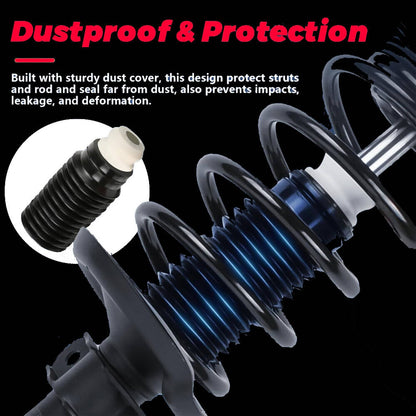 Bethesda Industrial Set Front Complete Struts Shocks & Coil Springs For 2010-2015 Toyota Prius 1.8L