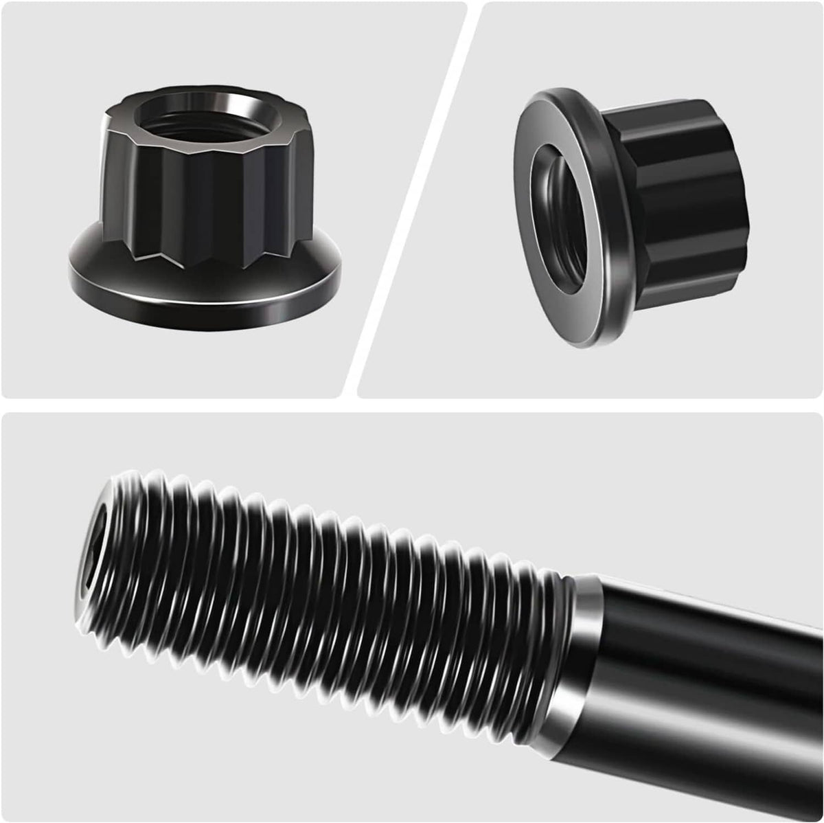 Bethesda Industrial Head Studs Bolts Kit Black For 2004-2020 Chevy GM 4.8L 5.3L 5.7L 6.0L 6.2L 7.0L