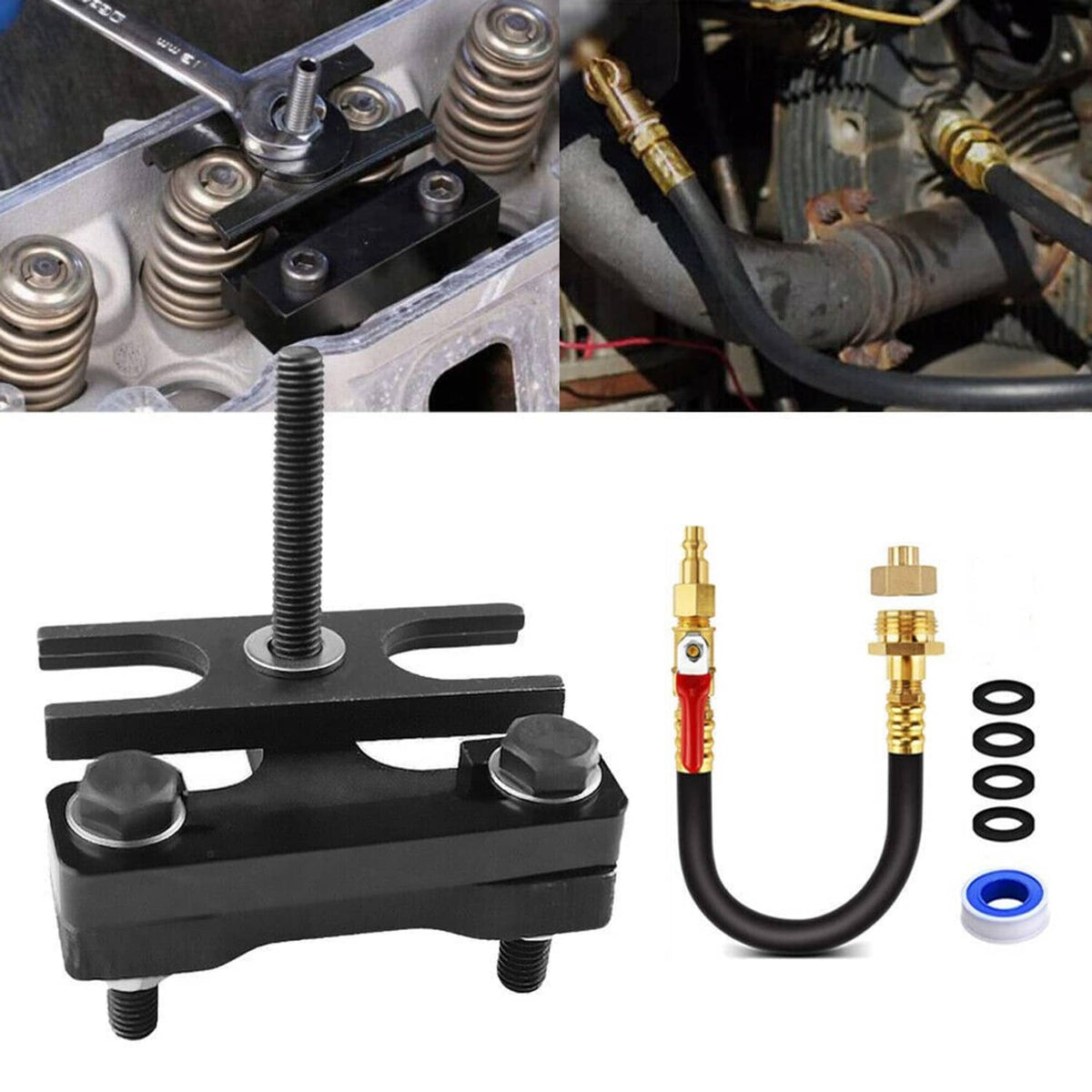 Bethesda Industrial For GM Chevy LS LS1 Engine Valve Spring Compressor & Air Valve Holding Hose Tool