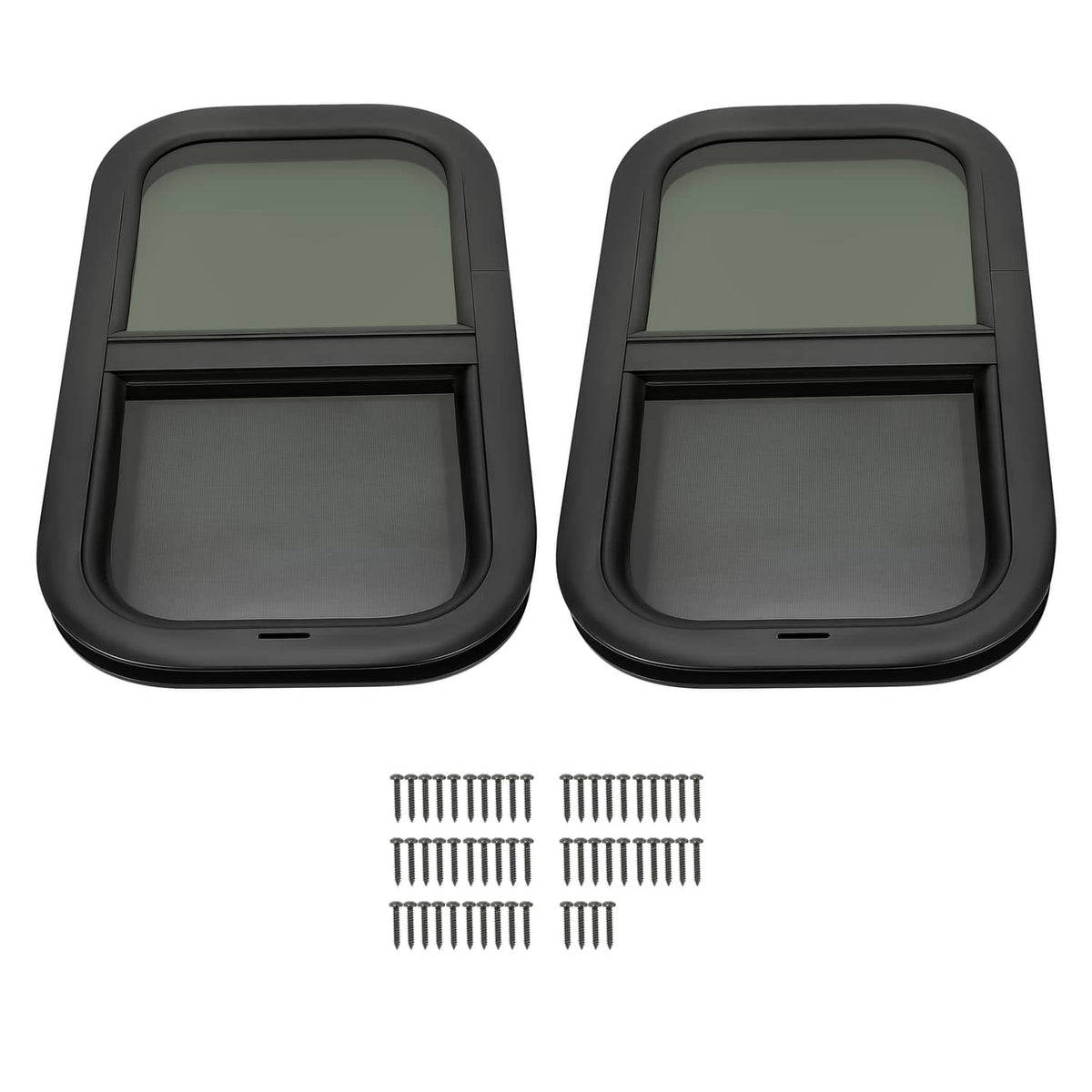 Bethesda Industrial 2 Pack 12"L x 22"W Wall Vertical Sliding RV Window Cargo Trailer W/Trim Kit