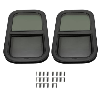 Bethesda Industrial 2 Pack 12"L x 22"W Wall Vertical Sliding RV Window Cargo Trailer W/Trim Kit
